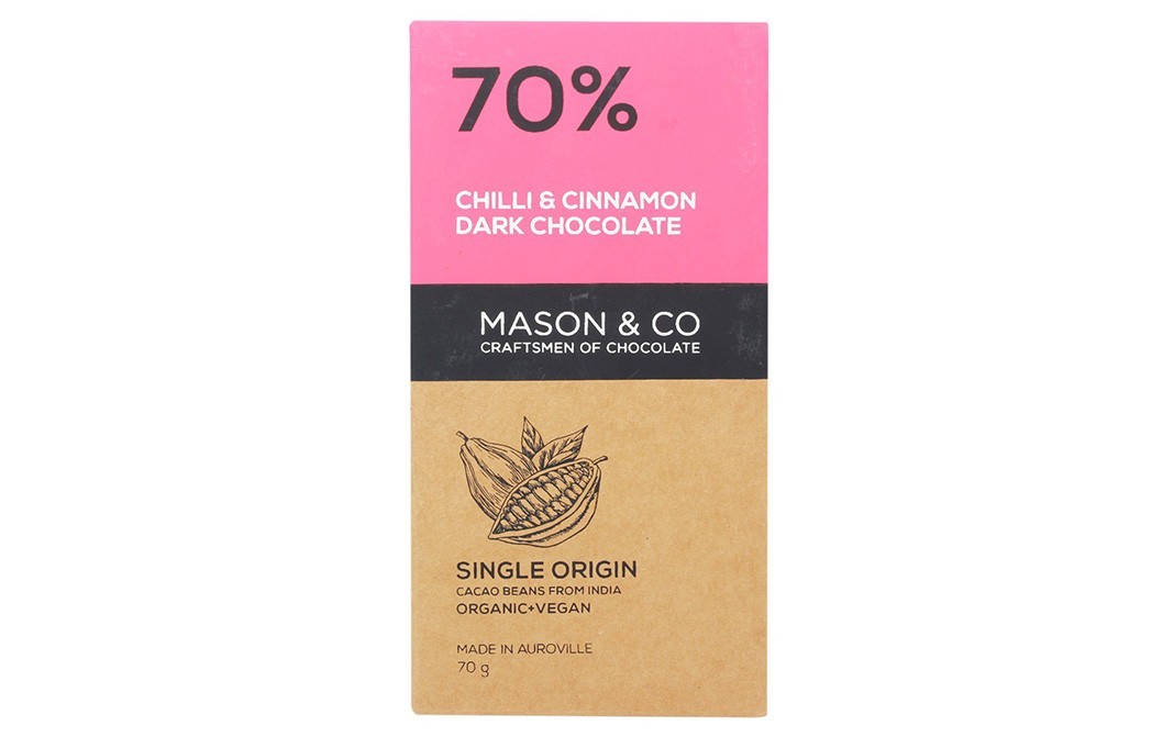 Mason & Co Chilli & Cinnamon Dark Chocolate    Box  70 grams